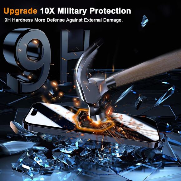 QsmQam 3 Pack Privacy Screen Protector for iPhone 15 Pro Max (4139) - Picture 8 of 8